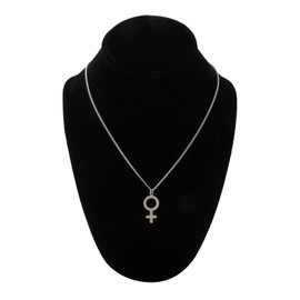 Silver Tone Feminist Women's Rights Symbol Pendant Necklace Necklace For Women