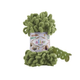 Alize Puffy Baby Blanket Yarn 5 Skeins 500g 55m 100% Micro Polyester Soft Yarn Baby Blanket Yarn Hand Knitting Yarn Super Chunky Bulky Woven Worsted (485)