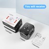 Travel Plug Adapter Worldwide 25 W, Travel Adapter with 2