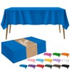 Blue Table Cloth Plastic Premium 6 Pack Thick Blue Disposable