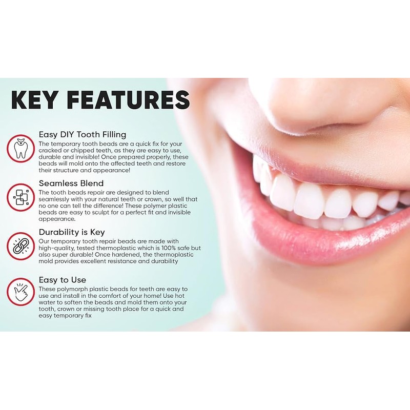 Thermoplastic Beads for Teeth Repair– for DIY Tooth Filling –