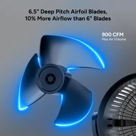 DR.PREPARE Oscillating Air Circulator Fan for Bedroom, 11.3” Height Powerful Table Fan, 70° Auto-Oscillating, 100° Adjustable Tilt, 3 Speeds, Efficient Cooling & Circulation for Home, Kitchen, Office