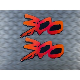 Badge Addictz 300 Drip Car Emblem Badges Racing Aggressive Numbers Color Change On Black New