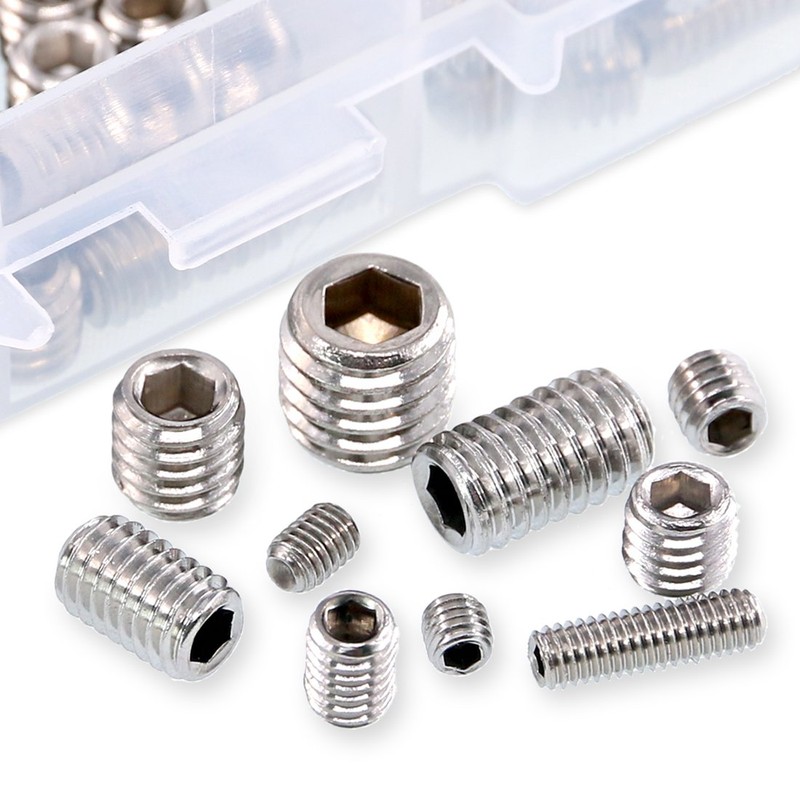 Swpeet 350 Pcs Stainless Steel Allen Head Socket Hex Grub