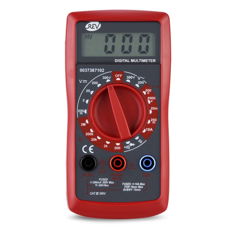 REV Ritter Digital Multimeter, Black/Red, 0037387102
