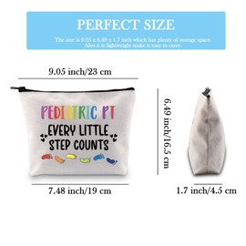 GJTIM Pediatric Physical Therapist Gift Pediatric PT Every Little Step Counts Makeup Bag Paediatricians Gift (Step Counts Bag)
