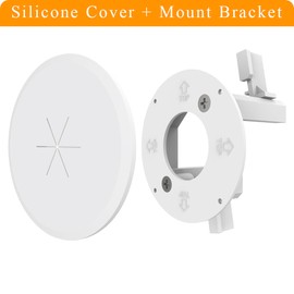 Bolcolege in Wall Cable Management Kit for Wall Mount TV, TV Cord Hider with 1-1/10 inch Silicone Pass Through for Low Profile Wires and Power Cables, Integrated Locking Bracket, White, 4 Pack