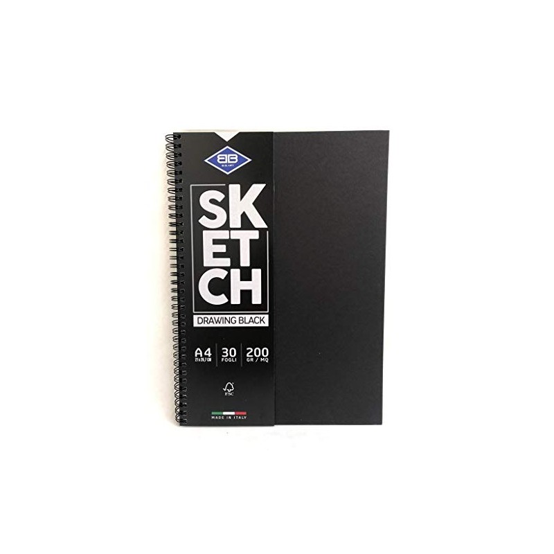 AEROGRAFANDO Sketch Drawing Black A4 200gsm Sketch Book