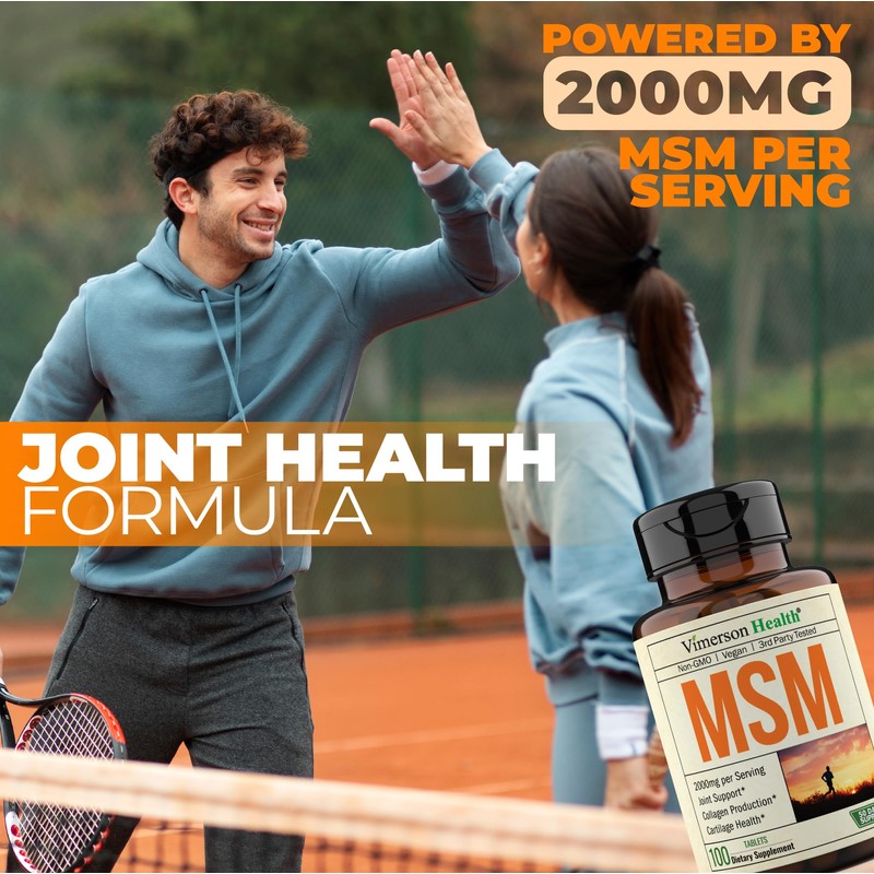 MSM 2000mg - Joint Support Supplement for Cartilage & Joint