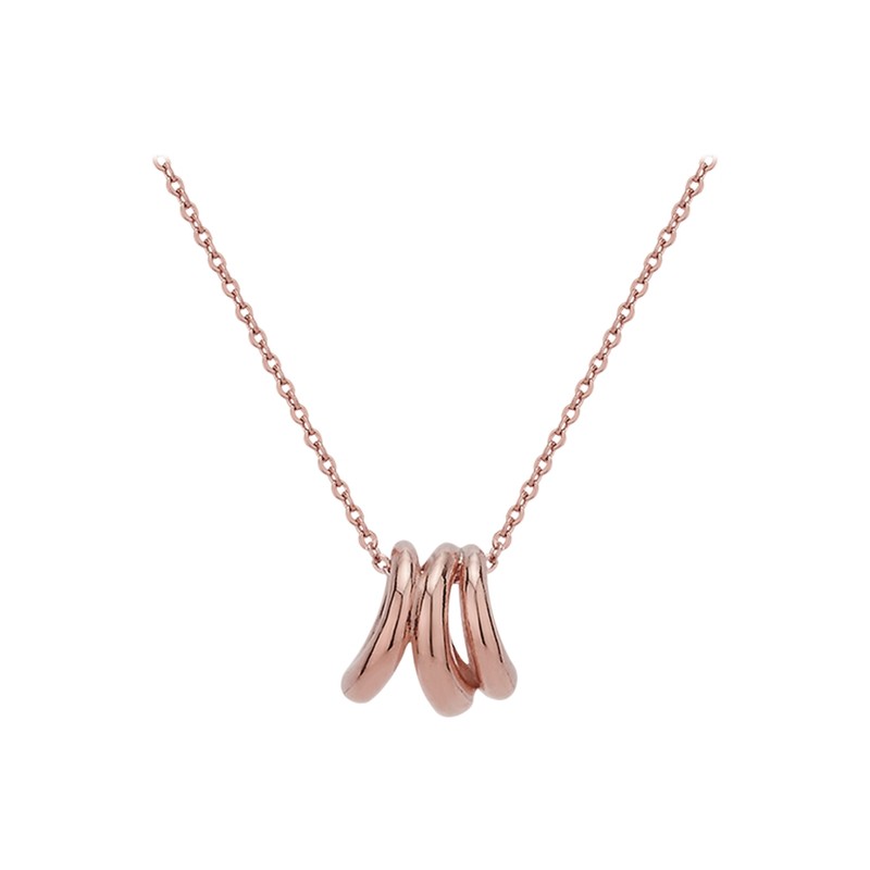 Gold&Deer 14KGP Triple Bold Wave Necklace Ash Gold / 골드앤디어