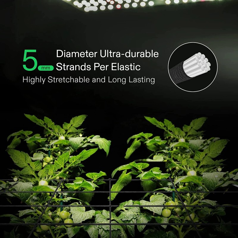 VIVOSUN 2-Pack 3x3FT Elastic Trellis Netting w/ Hooks for Plants