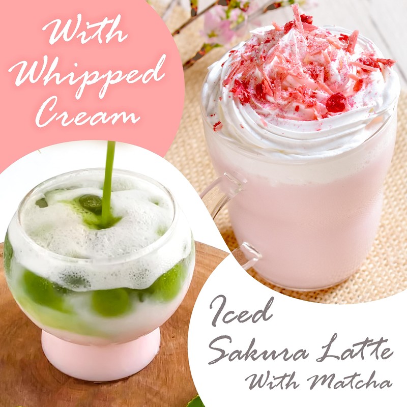 Sakura Latte powder, Japanese Cherry Blossom Drinks, Sweetened, 3.5oz(100g)【YAMASAN】