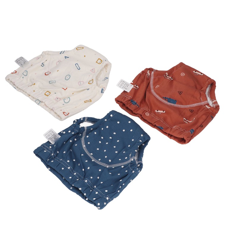 3pcs Baby Absorbent Training Pants Reusable Washable 6 Layers Gauze