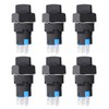 25Pcs Rotary Switch Knob 2 Position Self Locking Square Selector