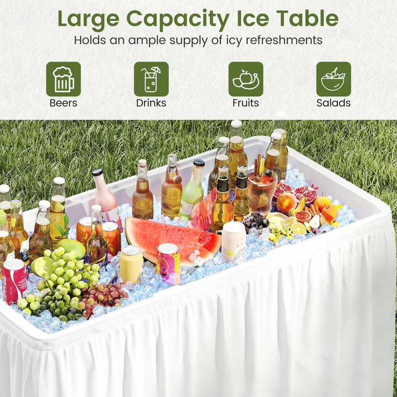KOTEK Folding Ice Cooler Table, 4 FT Portable Ice Table