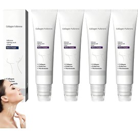 Crema Mágica de Colágeno y Fullerenos para el Cuello, Reafirmante que Tensa y Levanta la piel Flácida, Crema de Colágeno para el Cuello con Cinco Rodillos, Reduce las Arrugas y la Papada (4)