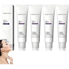 Crema Mágica de Colágeno y Fullerenos para el Cuello, Reafirmante que Tensa y Levanta la piel Flácida, Crema de Colágeno para el Cuello con Cinco Rodillos, Reduce las Arrugas y la Papada (4)
