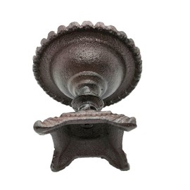 Heavy Duty Cast Iron Candle Holder, Retro Candlestick Holders, Handcrafted Metal Pillar Candle Stand for Dinner Home Garden Tabletop Decorative (B)