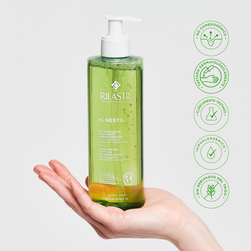 Rilastil Acnestil Cleansing Gel Clarifying and Balancing for Combination Skin,