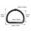 Wuuycoky 1.25" Inner Diameter High Body Black D Rings Buckles