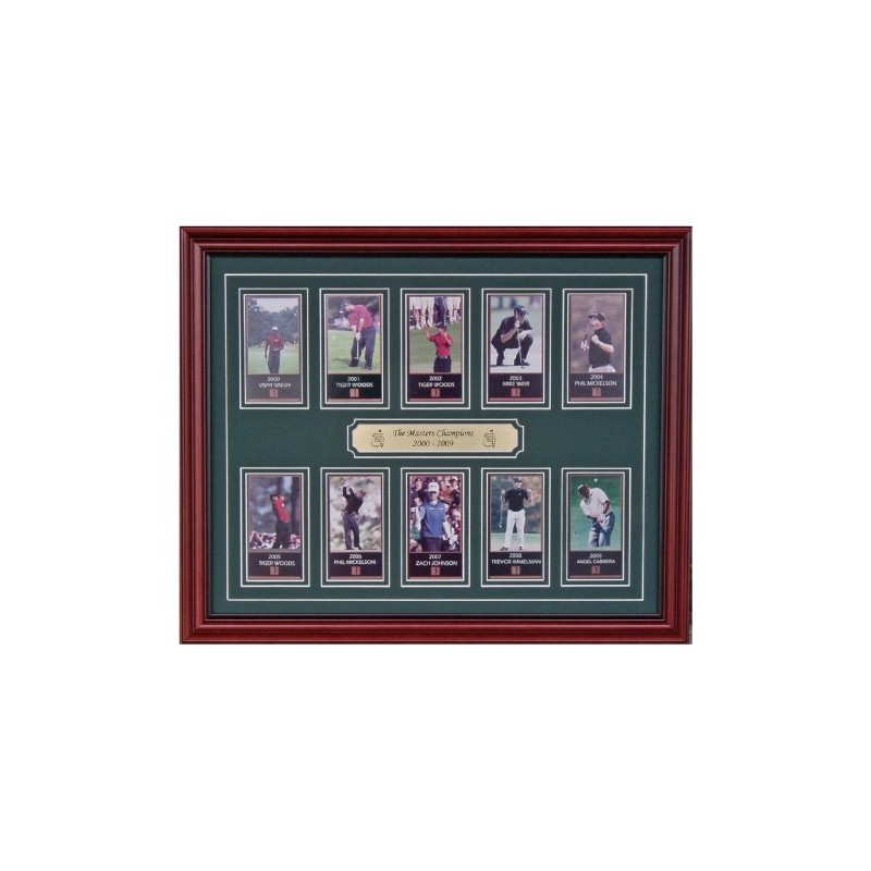 Masters Tournament champions 2000 thru 2009 Framed