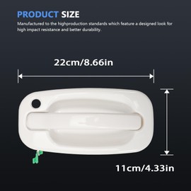 HKSpazz 2pcs Exterior Door Handle Front Left & Right for 1999-2007 Silverado 1500 2500 3500 Suburban Tahoe Avalanche Sierra Yukon Escalade GM1310129 GM1311147 19356469 19356468 White