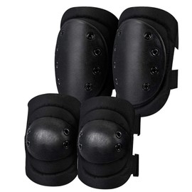 Knee and Elbow Protector Set Outdoor Sports Cycling Knee Elbow Protective Pads Guard for Adults Black