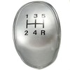 MOMOALA Replacement 5 Speed Black Chrome Gear Stick Knob Cap