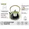 VICSKY Pumpkin Cast Iron Teapot (40 oz/1200 ml), Cute Natural