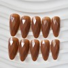 Press on Nails Medium Almond Fake Nails with Rhombus Shape