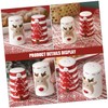 BIUDECO Cartoon Style Christmas Salt Pepper Ceramic Spice Jars Kitchen