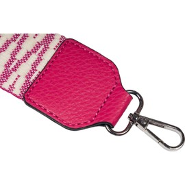 styleBREAKER Bag Shoulder Strap Adjustable Zigzag Pattern with Small Purse, Interchangeable Bag Strap, Phone Lanyard, Phone Chain 02013036, Colour:Raspberrys