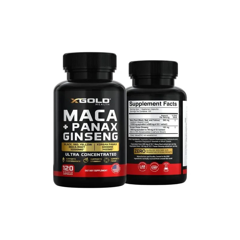 Capsulas Compuestas De Raíz De Maca Tricolor Y Ginseng