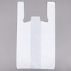 Carry-Out Plastic Bag-White Plain T-Shirt Bag 11.5"x6.5"x21.5" 15Mic (White, 1000/Case)