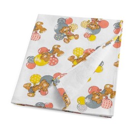 Baby Hospital Receiving Swaddle Blankets for Newborn Babies - Original Bears with Ballons Design Breathable 100% Cotton - Durable Hospital Quality - Generous Size- (Bears & Balloons, 1 Pack)