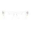 SA106 Rectangular Mobster Flat Top Clear Lens Retro Fashion Eyeglasses