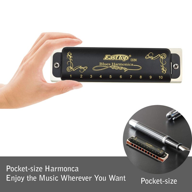 East Top Diatonic Blues Harmonica Key by Paddy D 10