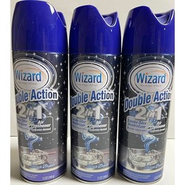 Wizard Double Action Smoke Odor Neutralizer & Air Freshener, Eliminates Smoke Smell & Odors, Freshens Air, Long-Lasting Scent; 3-Pack of 12oz Sprays fresh breeze