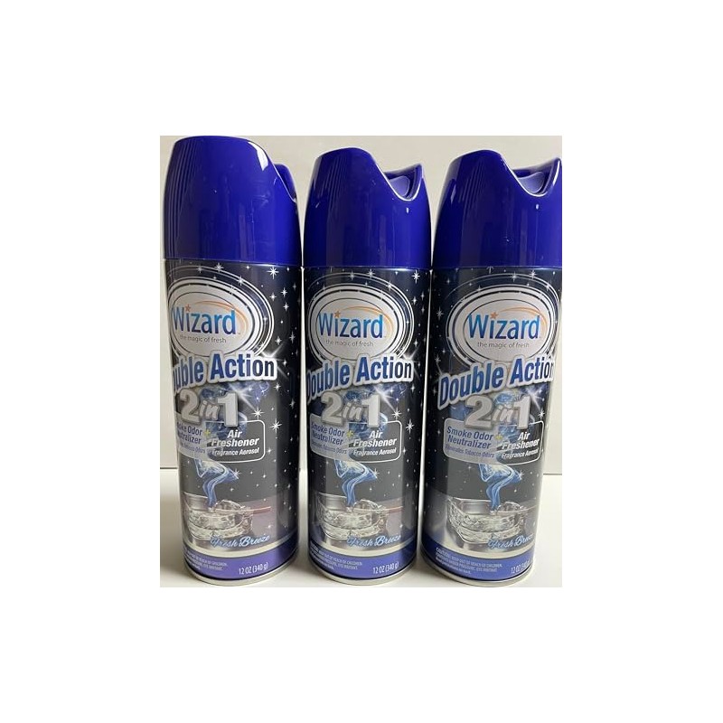Wizard Double Action Smoke Odor Neutralizer & Air Freshener, Eliminates