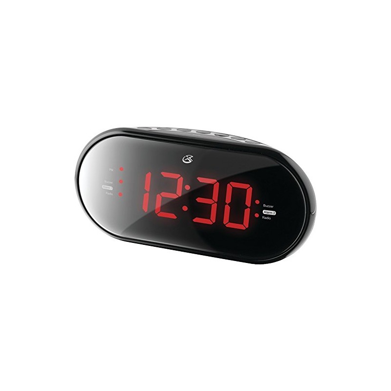 GPX C253B PLL Dual Alarm Clock Radio, Black GPXC253B