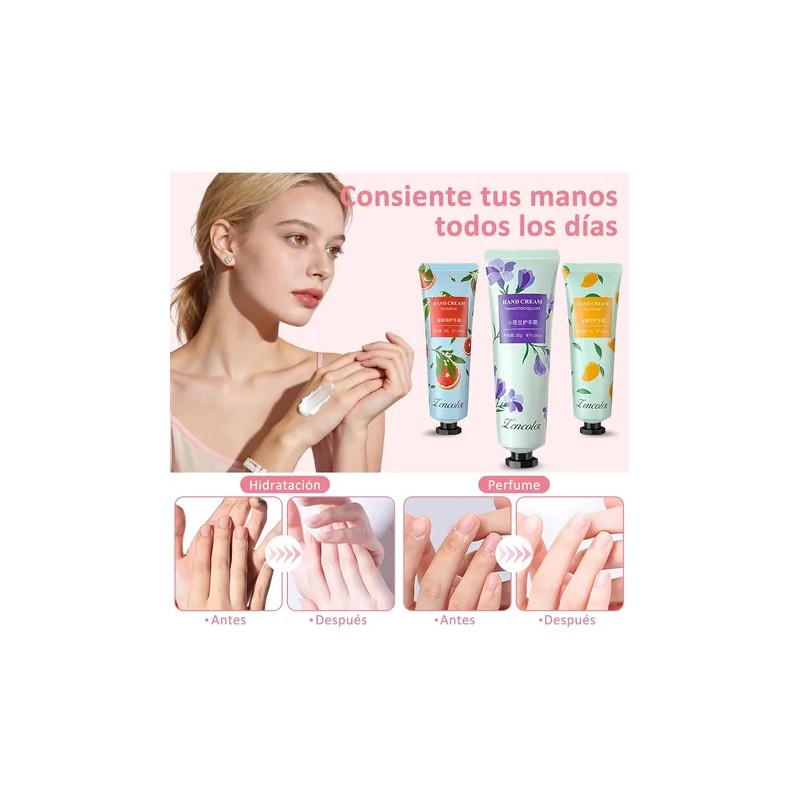 10 Cremas Para Manos Hidratante Reparadora Bolsillo 30 Gr