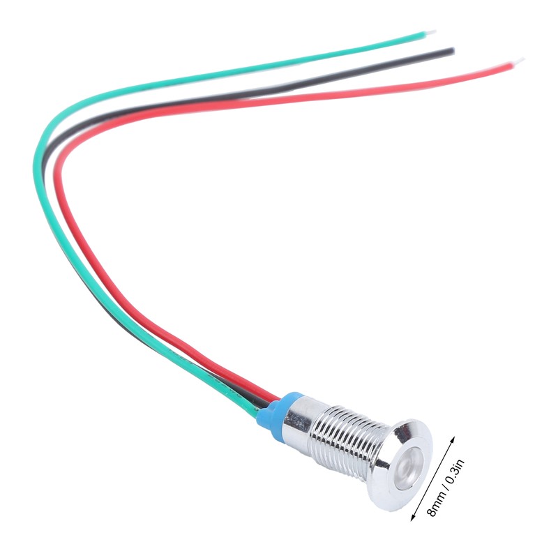 4 Sets PreWired Round LEDs Waterproof 2Color Signal Light Common