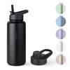 VINSUN Thermo Bottle Black 1L - Leakproof, Carbonic Acid Suitable,