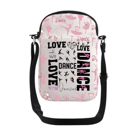 JYTAPP Ballet Dancer Crossbody Bag Gift for Dancers 5678 Dance Bag Gift for Dance Team Coaches Dance Lover Crossbody Purse (beige)