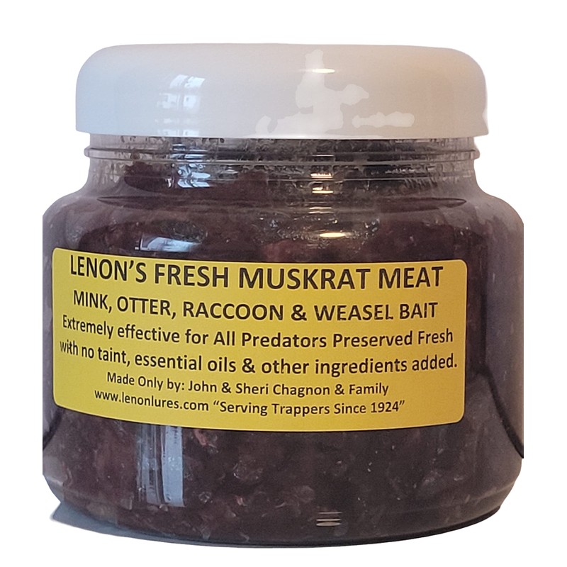 Lenon's Fresh Muskrat Meat Bait for Weasel, Mink, Otter and