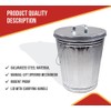 Mytee Products 2 Pack Galvanized Trash Can w/Lid Ideal for