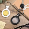 guduling 2 Pcs Coin Holder Keychains,Quarter Holder Keychain,Leather Quarter Keychain,Waterproof