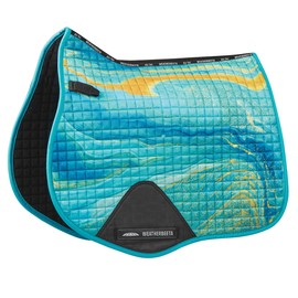 WeatherBeeta Prime Marble All Purpose Saddle Pad, Blue/Orange Swirl Marble Print, Full