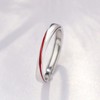 The Matchmaker's Red String Matching Rings in Solid 999 Sterling