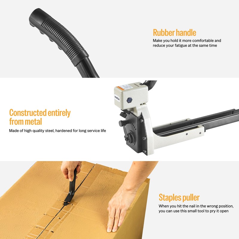 meite Box Stapler HB3518 Manual Carton Closer 16 Gauge Heavy
